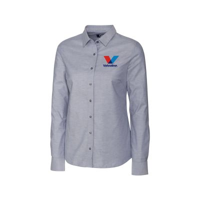 Cutter & Buck Stretch Oxford Womens Long Sleeve Dress Shirt